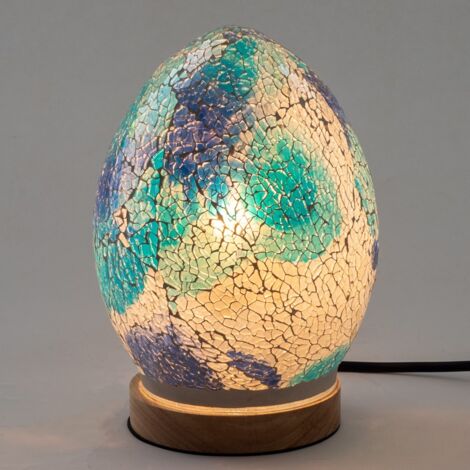 Lampe vintage globe en verre mosaïque - Label Emmaüs