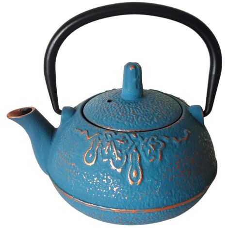 Théière en fonte bleue 0,3l