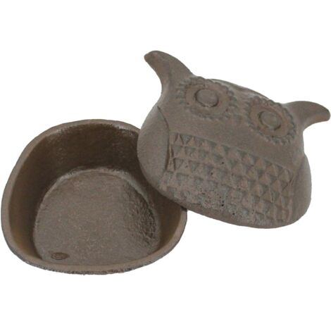 Boîte à hibou décorative en fonte pour la maison et le bureau (1/2)