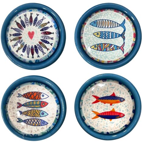 Bouchon de vin de poisson 4 cadeaux de marin nautique en céramique de conception différente (1/3)
