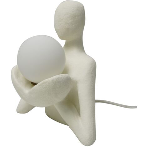 Lampe de table blanche à figure humaine bohème (1/5)