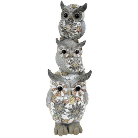 Figurine de hibou d'extérieur pour une décoration rustique dans le jardin et la terrasse (1/4)