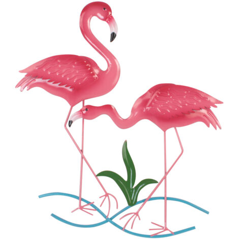 Signes Grimalt Décoration Murale Flamants Roses Appliques en Métal - 51x48x3cm