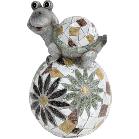 Figurine de tortue Ext - Décoration rustique pour la maison et le jardin