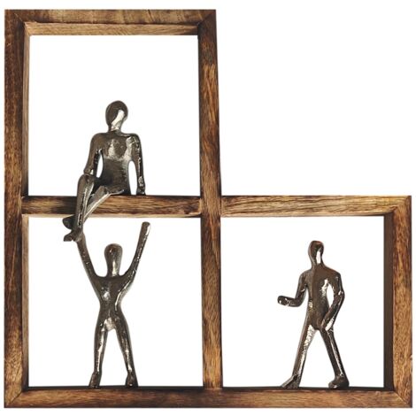 Figurines d'ornement mural, décoration de jardin bohème, poignée en aluminium