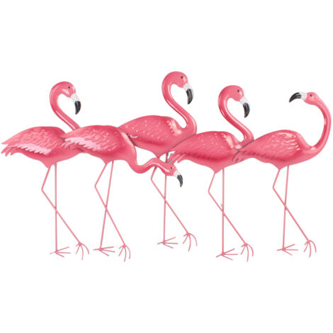 Signes Grimalt Flamants Roses Décoration Murale Appliques en Métal  Ornement Mural de Jardin Rose - 51x87x5cm