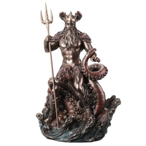 Figurine en résine Oceanus-Titan Eau Collection Classique 22,5 cm x 11 cm x 14 cm