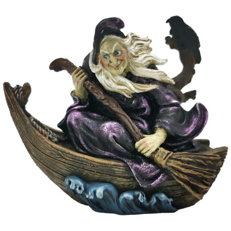 Figurine de Sorcière Fantaisie Ethnique en Résine pour Décoration Mystique et Originale - 10 cm - Idéale pour les Collectionneurs (1/4)
