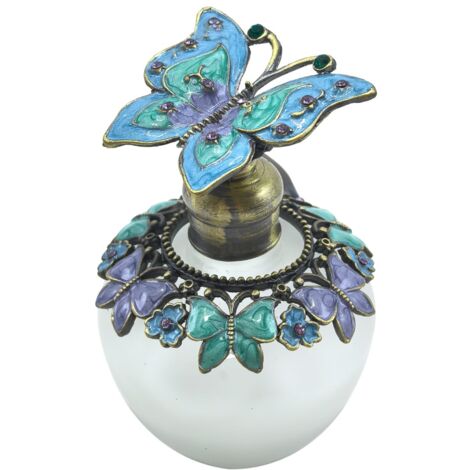 Flacon de parfum papillon élégant et exclusif pour cadeau, décoration et usage quotidien, design unique et attrayant. (1/2)