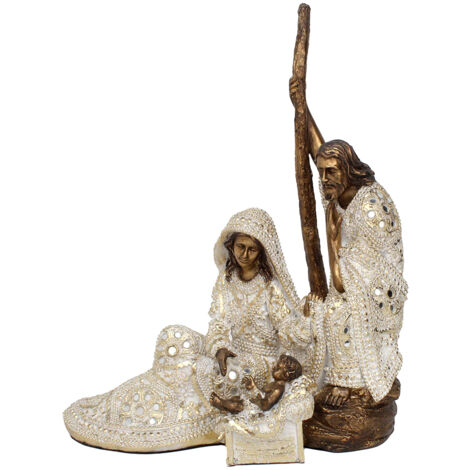 Crèche décorative en résine pour Noël et la maison, design unique et élégant