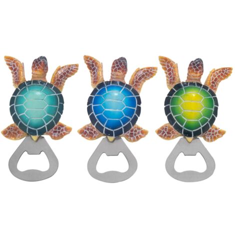 Ouvre-bouteille 3 en 1 tortue de mer, accessoire de cuisine idéal pour cadeaux et décoration nautique (1/3)