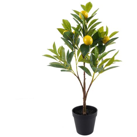 Petit citronnier artificiel pour la décoration du jardin et de la maison, plante réaliste en PVC pour l'intérieur et l'extérieur