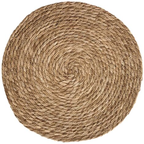 Dessous de Plat Naturel en Palmier et Jonc de Mer, Idéal pour la Décoration de Table et la Protection des Surfaces, 40x40 cm
