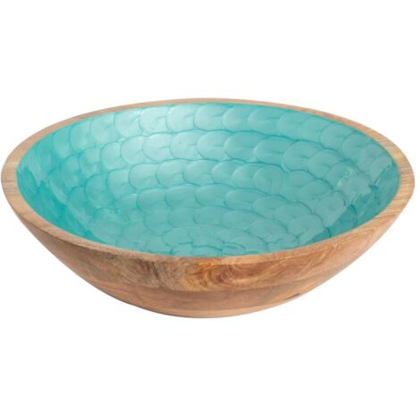 Grand bol en bois pour la décoration et le rangement, design unique, idéal pour la cuisine, le salon et le bureau