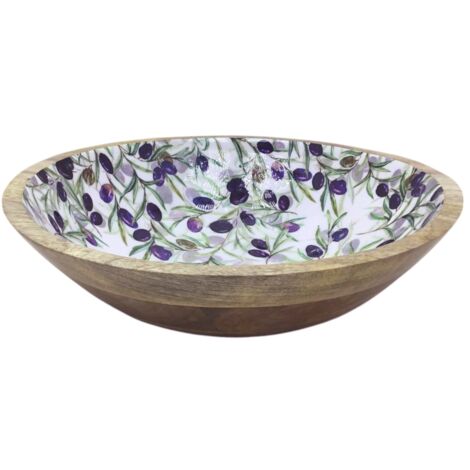Bol en bois naturel pour décoration et utilisation pratique à la maison, idéal pour fruits et accessoires, design élégant