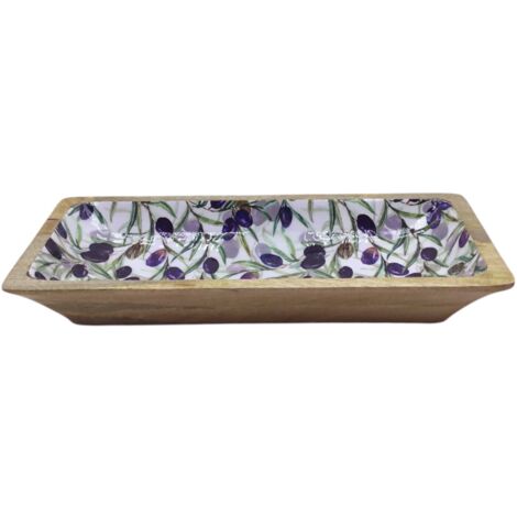 Plateau en bois élégant pour servir et décorer, idéal pour les événements et un usage quotidien, design moderne et fonctionnel.