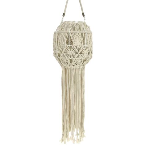 Bougeoir suspendu bohème en macramé pour la décoration intérieure, style naturel et élégant, idéal pour n'importe quel espace (1/2)