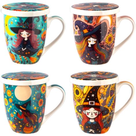 Mug sorcière 4 différents avec coffret cadeau (1/2)