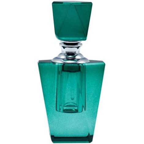 Flacon de parfum décoratif en verre pour la maison, design classique, miniature, idée cadeau, vert, 120 g (1/4)