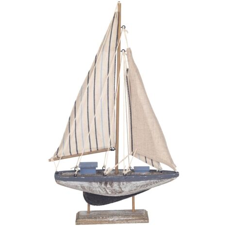 Maquette de voilier décorative, modèle nautique classique, idéale pour une décoration nautique, cadeau original pour les amoureux de la mer.