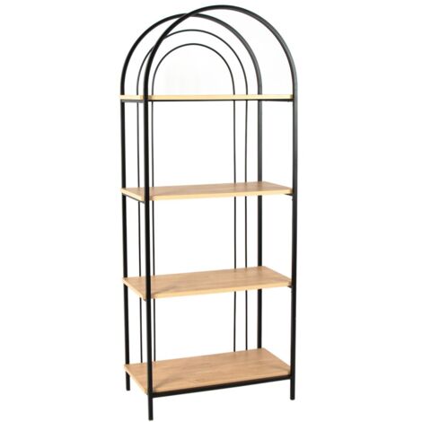 Étagère de rangement moderne en MDF et métal, buffet pour la maison, le bureau et la décoration contemporaine. (1/4)