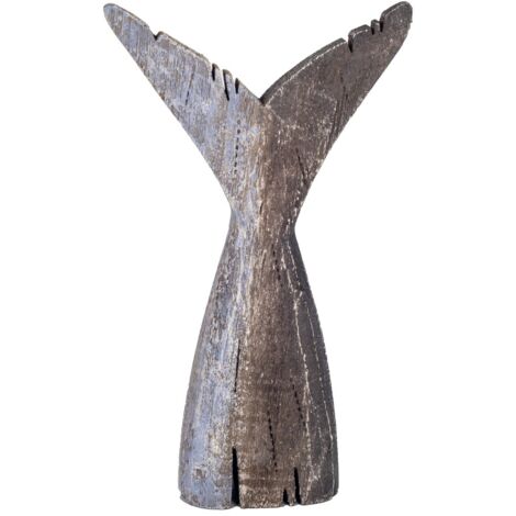 Figurine décorative en forme de queue de baleine grise, décoration nautique idéale pour une décoration nautique et un cadeau original.
