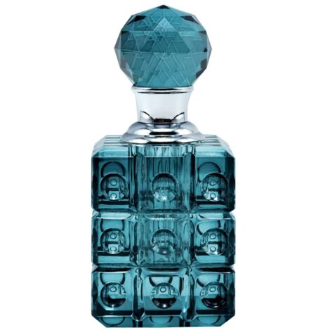 Flacon de parfum décoratif en verre, design classique, miniature, élégant, idéal pour la décoration intérieure ou comme cadeau.