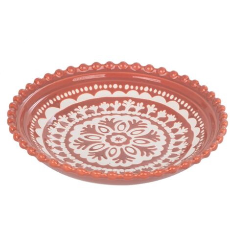 Assiette décorative en porcelaine - Design bohème - Idéale pour la table et la cuisine