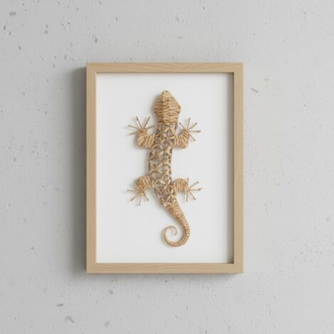 IMIKEYA Décoration Murale Métallique Lézard 3D - Art Mural Intérieur Extérieur Pour Jardin Et Salon