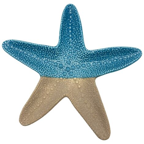 Étoile de mer bleue en résine, décoration nautique pour la maison et le bureau, figurine décorative nautique, détails aquatiques (1/4)