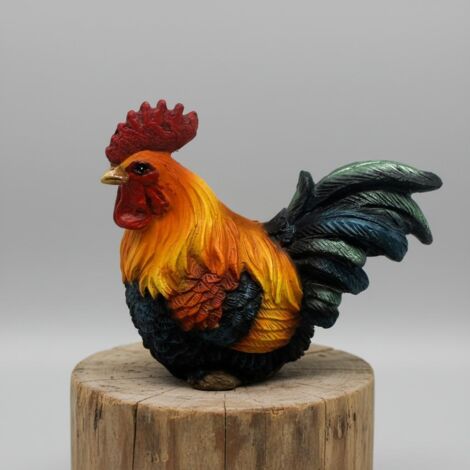 Coq en céramique Poule Statue Figurines à la Main Objets de