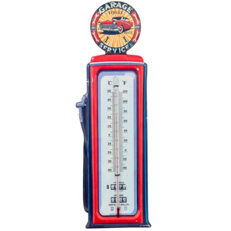 Thermomètre mural en étain vintage – Décoration rétro pour la maison, plaque métallique de style classique, idéal pour les cadeaux