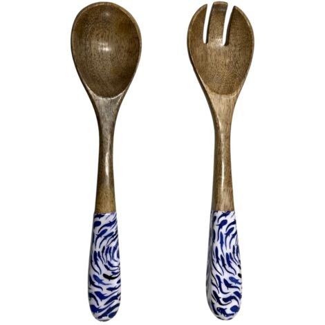 Ensemble de couverts de cuisine Fish, design original, idéal pour offrir, avec cuillère et fourchette, style marin.
