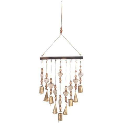 Mobile décoratif en bois en forme de cœur à suspendre - Idéal pour la décoration intérieure et comme cadeau original (1/4)