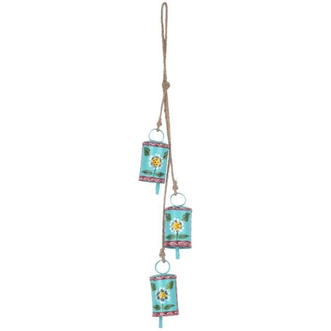 Suspension décorative en forme de cloche ethnique, fabriquée à la main, style indien, idéale pour le jardin, l'intérieur et l'extérieur. (1/4)