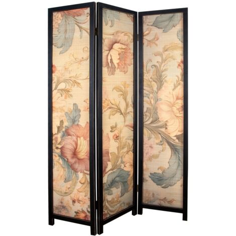 Nouveau paravent en toile imprimée avec un élégant motif floral