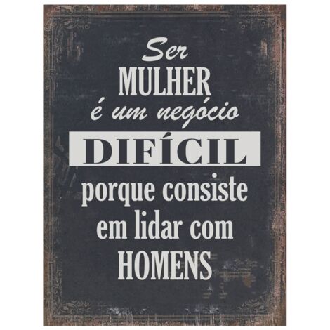 Plaque métallique noire avec phrase humoristique pour décoration murale - Noir