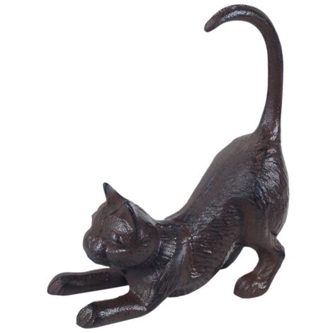 Figurine de chat en fer forgé - Style décoratif pour la maison (1/5)