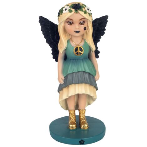 Figurine de fée en résine de style bohème avec des ailes noires (1/5)