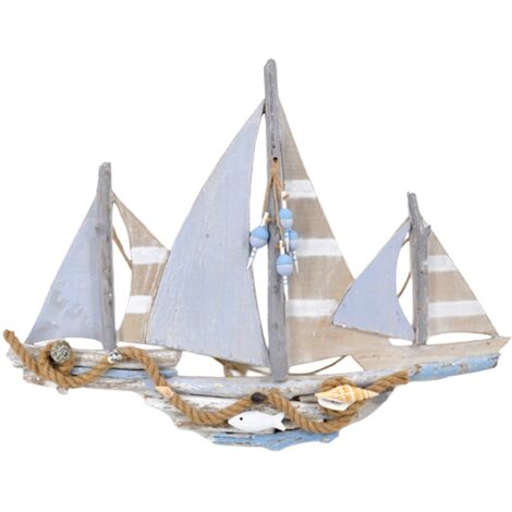 Décoration murale en MDF en forme de bateau - Style nautique pour la décoration de jardin