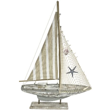 Voilier en MDF L - Décoration nautique, style rustique et élégant (1/5)
