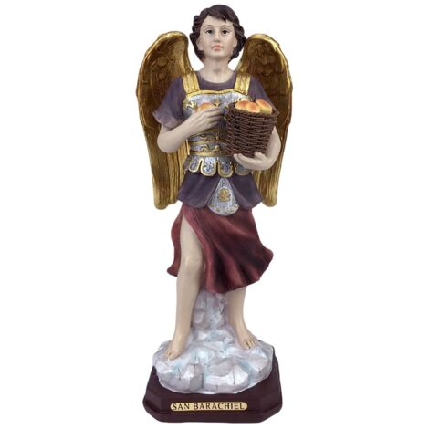 Statuette religieuse de Saint Barachiel en résine - Décoration religieuse moderne