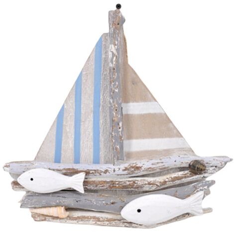 Décoration murale en MDF en forme de bateau - Style nautique pour la décoration de jardin