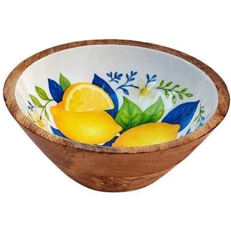 Coupe à citron en bois et résine, taille M, décorative et fonctionnelle