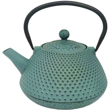 Théière en fonte de 0,8 L avec design texturé et poignée ergonomique (1/5)
