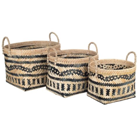 Paniers en bambou 3U - Style moderne et pratique pour le rangement (1/5)