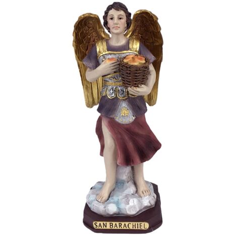 Statuette religieuse de saint Barachiel en résine - Nouvel objet décoratif de style classique