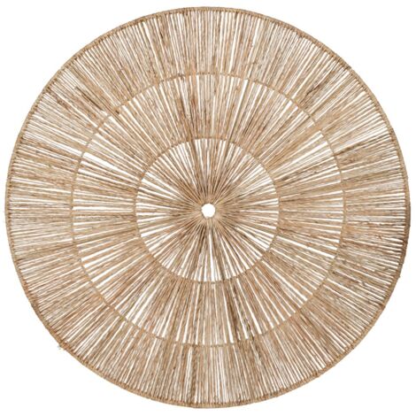 Décoration murale circulaire en jute 100% naturel pour jardins