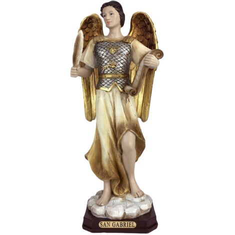 Figurine religieuse de Saint Gabriel en résine - Détails élégants et décoratifs