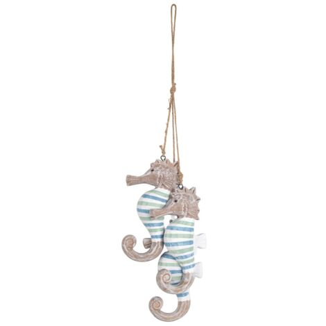 Pendentif hippocampe en MDF - Décoration style nautique